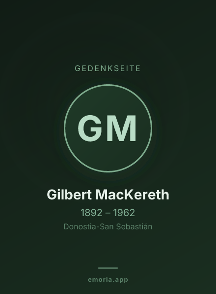 Gedenkportrait von Gilbert MacKereth