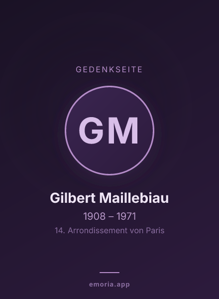 Gedenkportrait von Gilbert Maillebiau