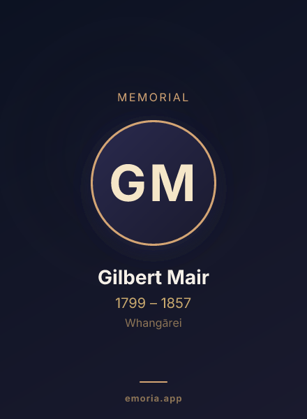 Memorial portrait of Gilbert Mair