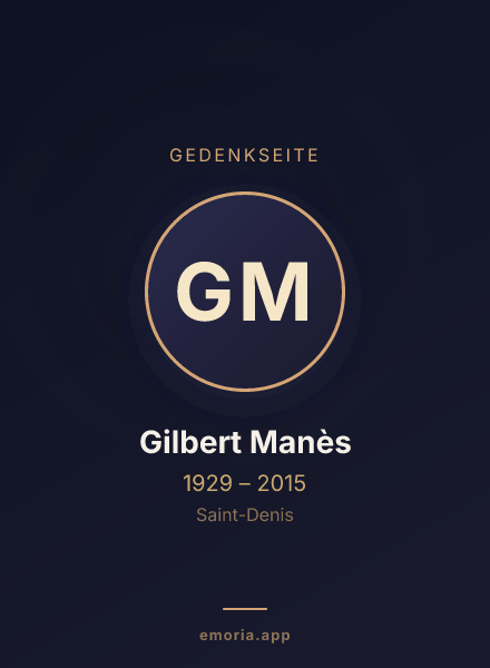 Gedenkportrait von Gilbert Manès