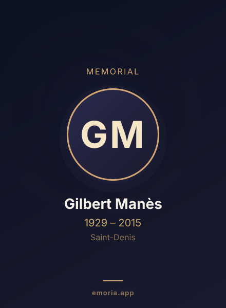 Memorial portrait of Gilbert Manès