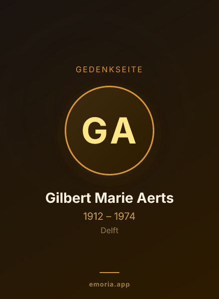 Gedenkportrait von Gilbert Marie Aerts