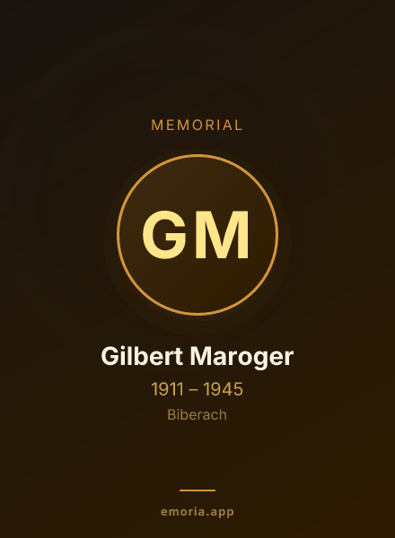 Memorial portrait of Gilbert Maroger