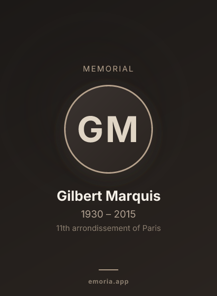 Memorial portrait of Gilbert Marquis