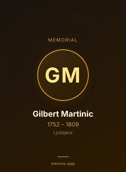 Memorial portrait of Gilbert Martinic