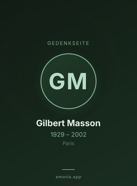 Gedenkportrait von Gilbert Masson