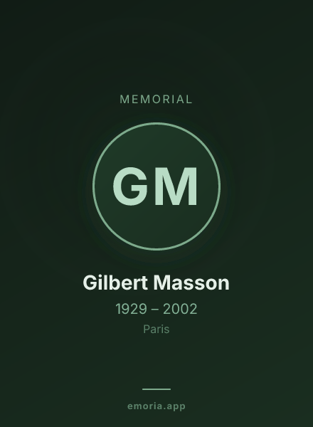 Memorial portrait of Gilbert Masson