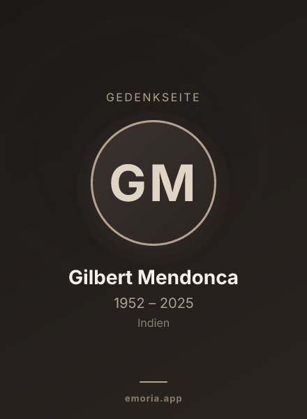 Gedenkportrait von Gilbert Mendonca