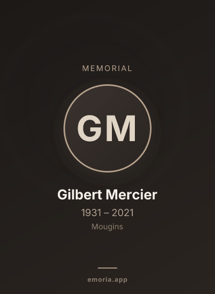 Memorial portrait of Gilbert Mercier