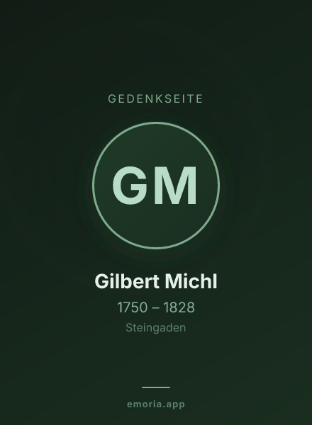 Gedenkportrait von Gilbert Michl