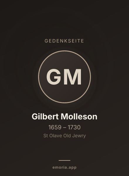 Gedenkportrait von Gilbert Molleson