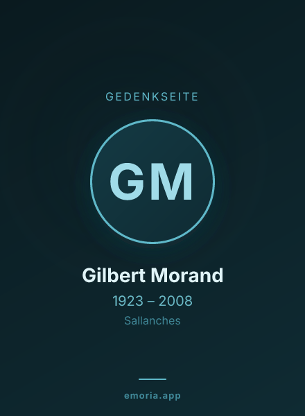 Gedenkportrait von Gilbert Morand