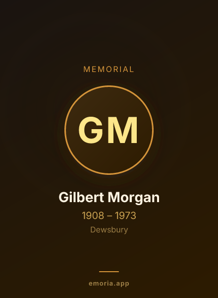 Memorial portrait of Gilbert Morgan