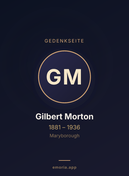 Gedenkportrait von Gilbert Morton