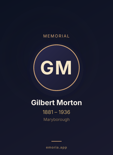 Memorial portrait of Gilbert Morton