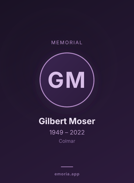 Memorial portrait of Gilbert Moser