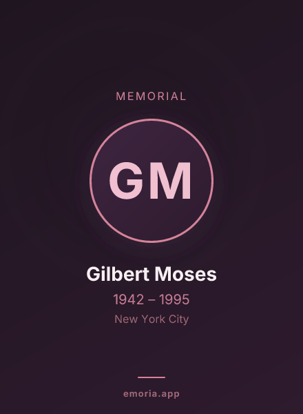 Memorial portrait of Gilbert Moses