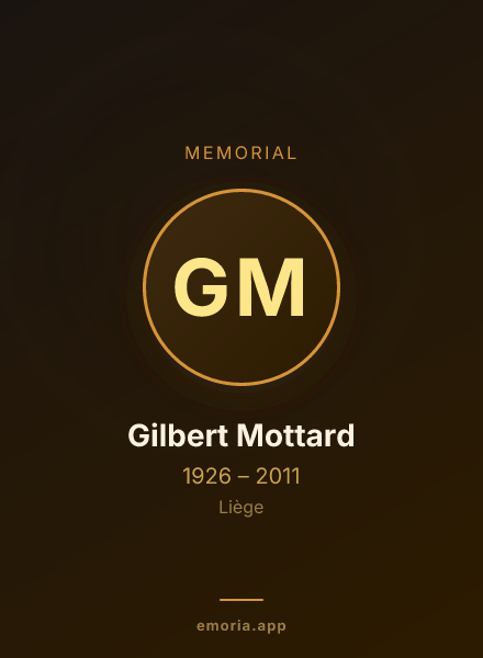 Memorial portrait of Gilbert Mottard