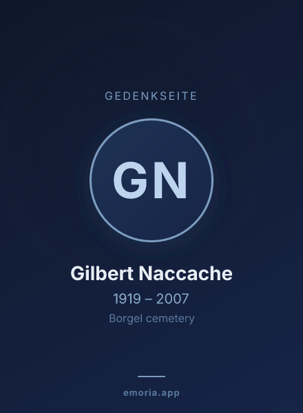 Gedenkportrait von Gilbert Naccache