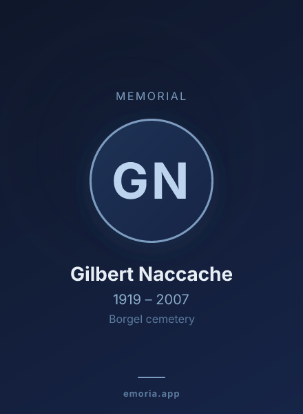 Memorial portrait of Gilbert Naccache