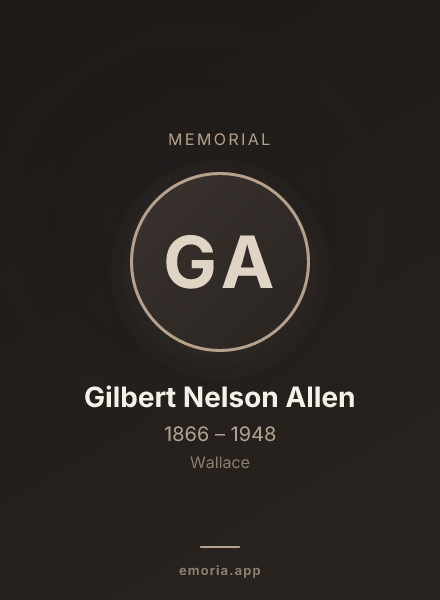 Memorial portrait of Gilbert Nelson Allen
