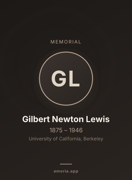 Memorial portrait of Gilbert Newton Lewis