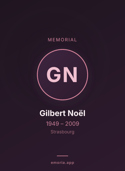Memorial portrait of Gilbert Noël