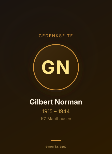 Gedenkportrait von Gilbert Norman
