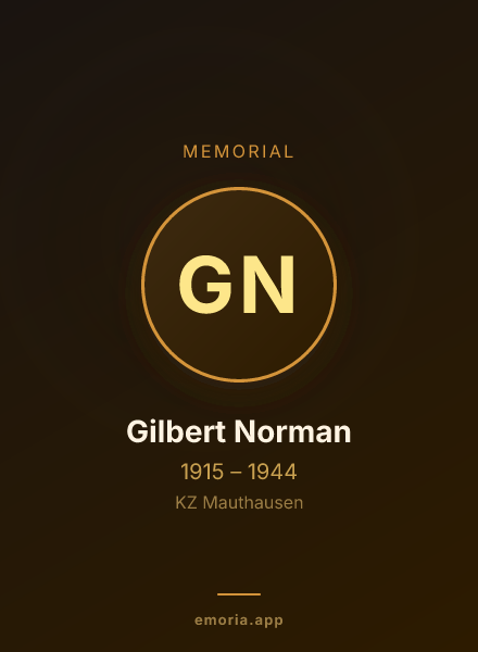 Memorial portrait of Gilbert Norman