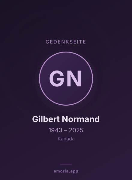 Gedenkportrait von Gilbert Normand