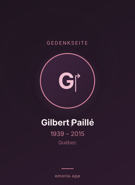 Gedenkportrait von Gilbert ‎Paillé