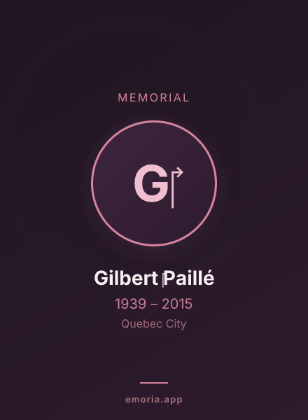 Memorial portrait of Gilbert ‎Paillé