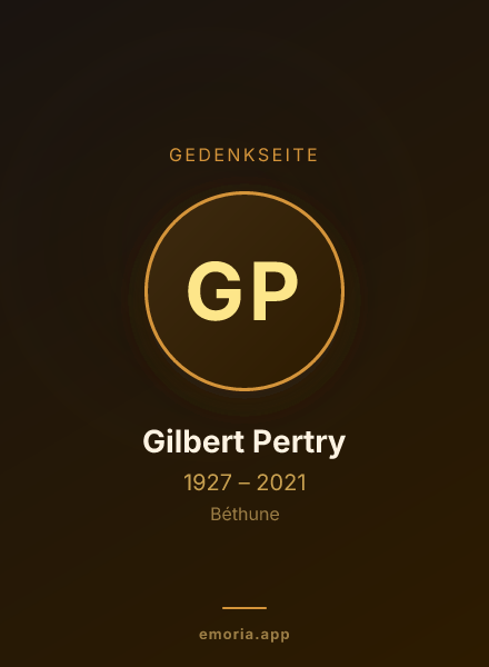 Gedenkportrait von Gilbert Pertry