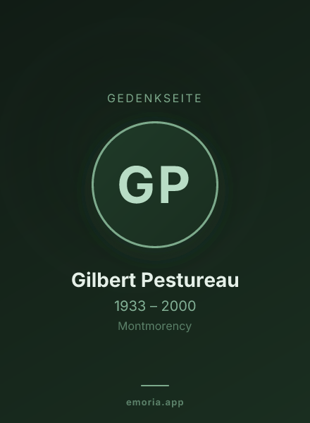 Gedenkportrait von Gilbert Pestureau