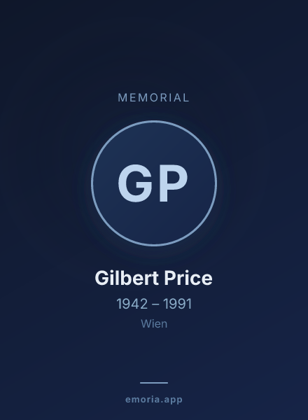 Memorial portrait of Gilbert Price