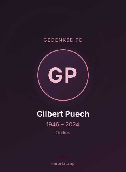 Gedenkportrait von Gilbert Puech