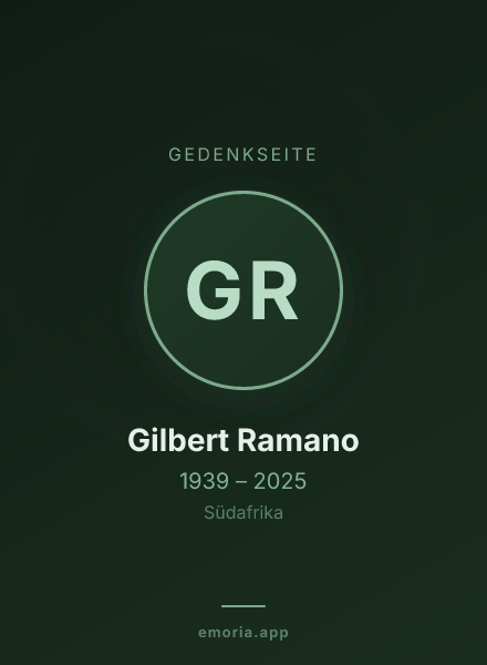 Gedenkportrait von Gilbert Ramano