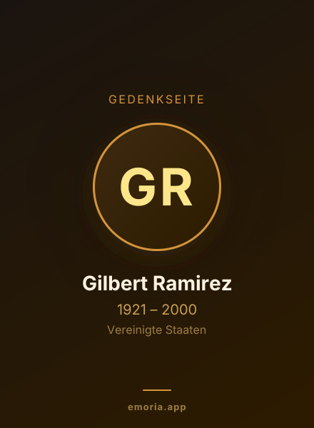 Gedenkportrait von Gilbert Ramirez