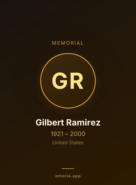 Memorial portrait of Gilbert Ramirez