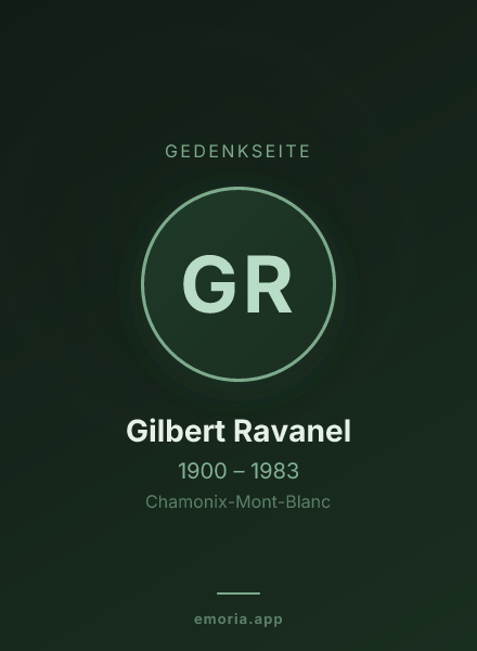 Gedenkportrait von Gilbert Ravanel