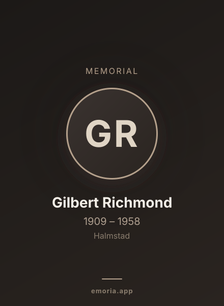 Memorial portrait of Gilbert Richmond