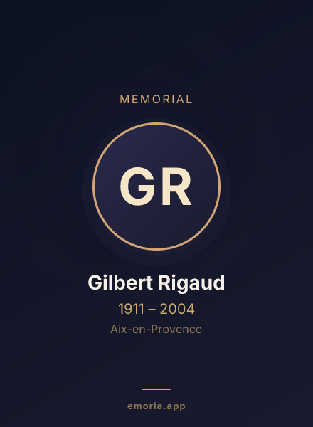 Memorial portrait of Gilbert Rigaud
