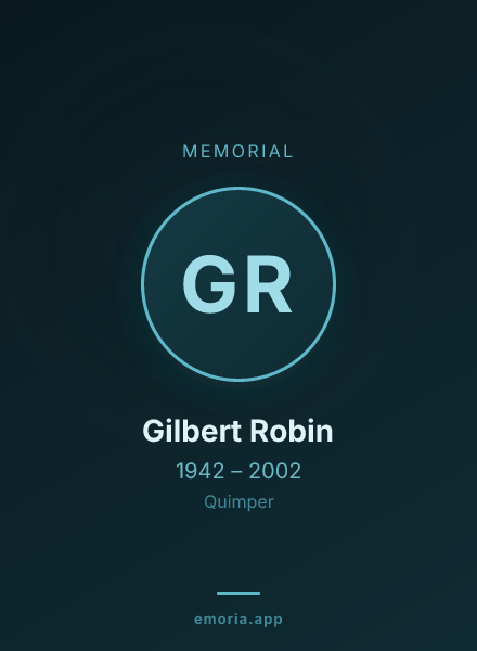 Memorial portrait of Gilbert Robin