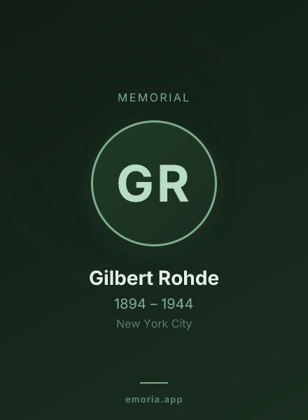 Memorial portrait of Gilbert Rohde