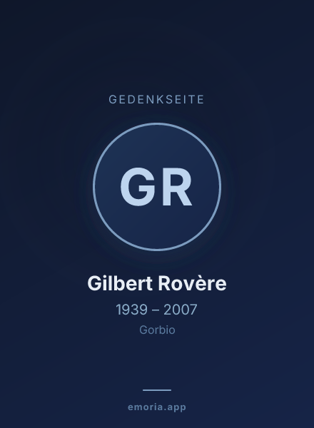 Gedenkportrait von Gilbert Rovère