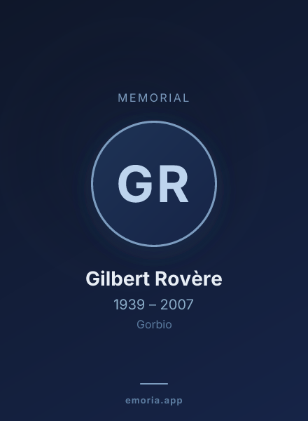 Memorial portrait of Gilbert Rovère