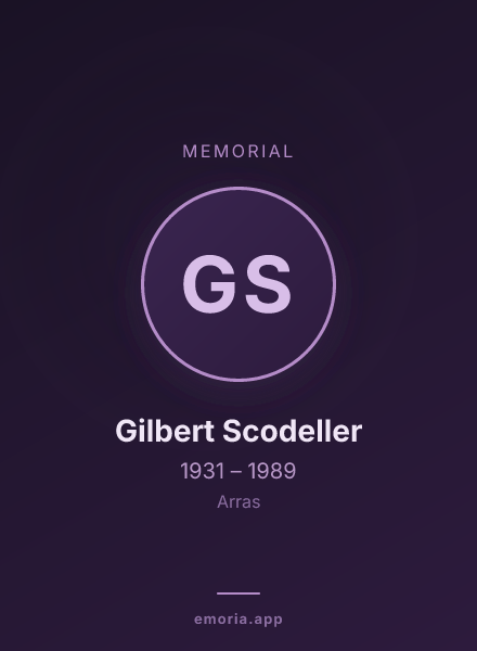 Memorial portrait of Gilbert Scodeller