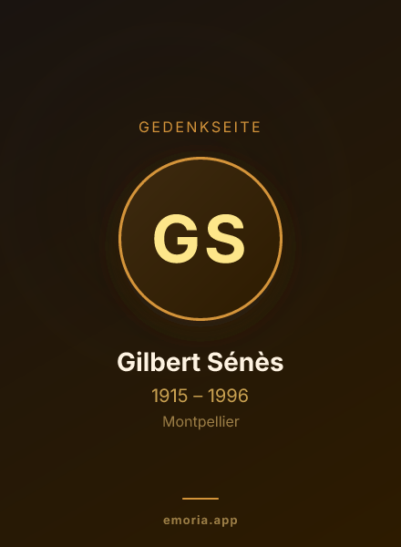 Gedenkportrait von Gilbert Sénès