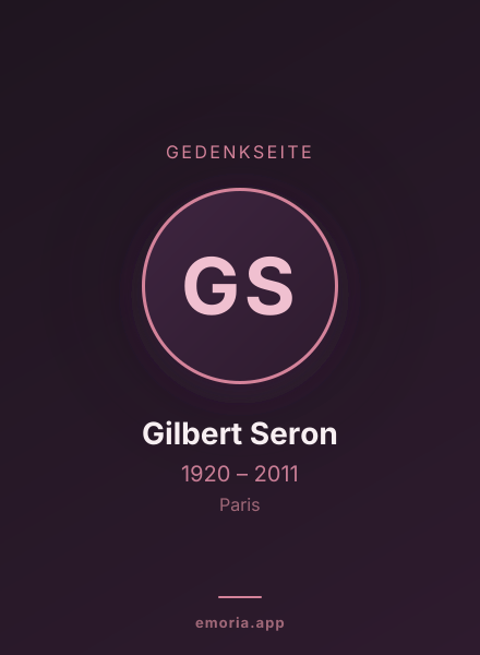 Gedenkportrait von Gilbert Seron