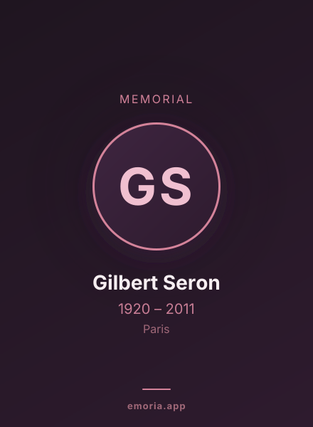 Memorial portrait of Gilbert Seron